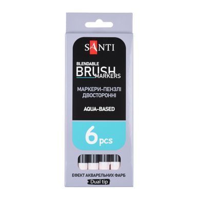 Маркер акварельный SANTI Brush Marker SWB-05 телесный двусторонний