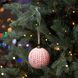 Новогодний шар Novogod'ko, стекло, 10 см, светло-розовый, матовый, орнамент 2 из 3