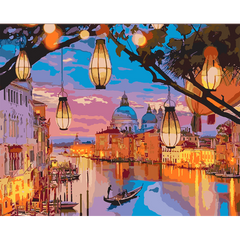 Картина по номерам Венецианские фонари 40*50 см SANTI