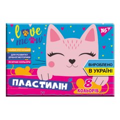 Пластилин YES "Cats", 8цв, 160г, Украина