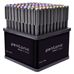 Ручка шариковая LINC Pentonic 1,0 мм стенд 100 шт микс цветов