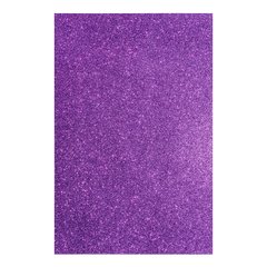 Фоамиран ЭВА фиолетовый с глиттером, 200*300 мм, толщина 1,7 мм, 10 листов