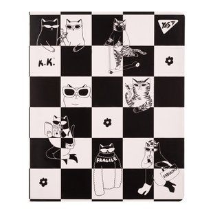 Блокнот Yes А5 50 л дв cпираль Tatoo Cats клетка