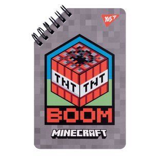 Блокнот YES 95х145 мм, 60 л., дв. cпираль Minecraft