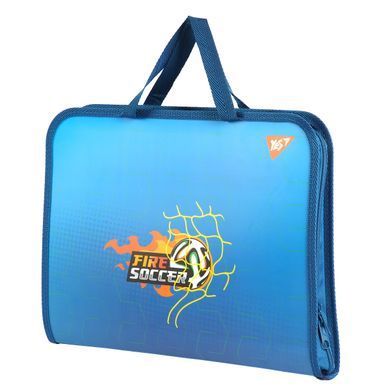 Папка-портфель Yes FC на блискавці з тканинними ручками Football