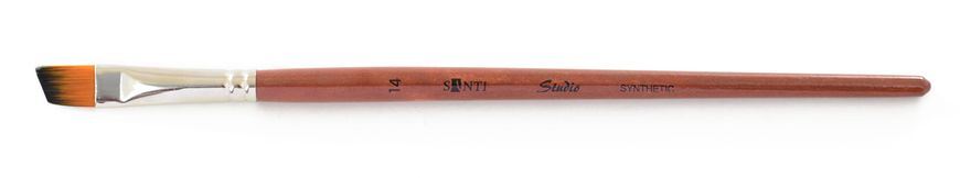 Пензель худож. синтетика "Santi Studio", коротка ручка, кутовий, №14.