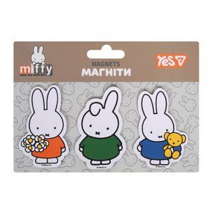 Магніти фігурні Yes Miffy Flowers, 3 шт