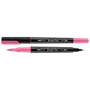 Маркер акварельный SANTI Brush Pen SW-11 розовый двусторонний