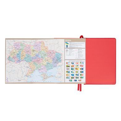 Щоденник діловий Leo Planner City A5 датований 2027 твердий червоний 368 сторінок