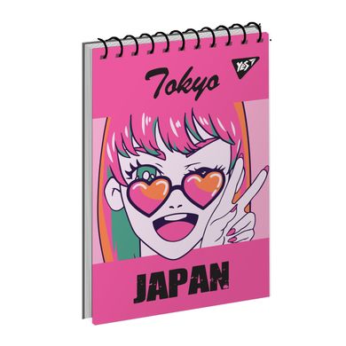 Зошит для записів YES А7/80 од.спіраль "Anime. Tokyo"