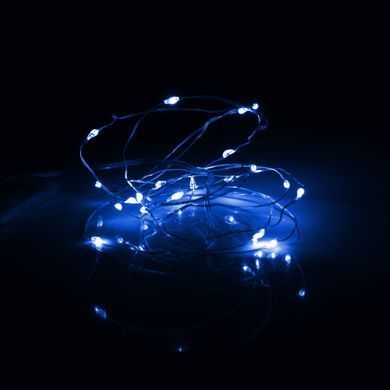 Электрогирлянда Yes! Fun Нить на медной проволоке 20 LED синяя, 2 м статич батарейка