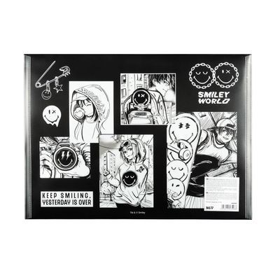 Папка-конверт Yes Smiley World А4 на кнопці