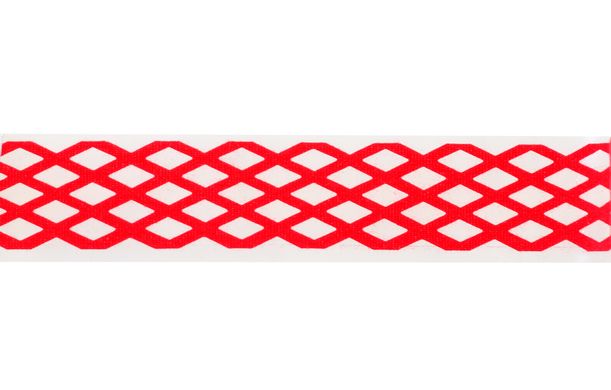 Стрічка фігурна самоклеюча "Вуаль", оксамитова, червона, 1.5 м