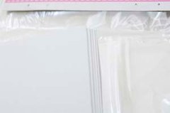 Набор белых текстурированных заготовок для открыток, 10см*20см, 250г/м2, 5шт.