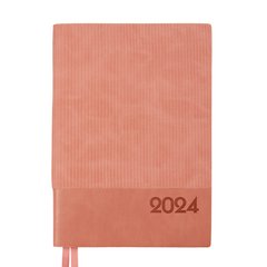 Щоденник А5 Leo Planner датований 2024 Velvet рожевий