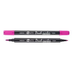 Маркер акварельный SANTI Brush Marker SWB-08 фуксия двусторонний
