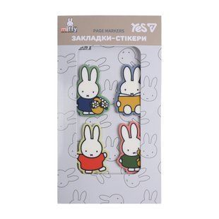 Закладки-стикеры Yes Miffy пластик 80 шт 4х20
