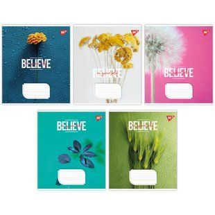 Тетрадь школьная Yes Believe in yourself 18 листов клетка