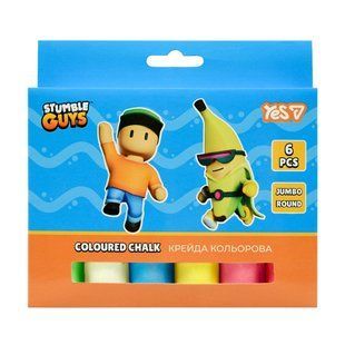 Крейда кольорова Yes Stumble Guys JUMBO 6 штук