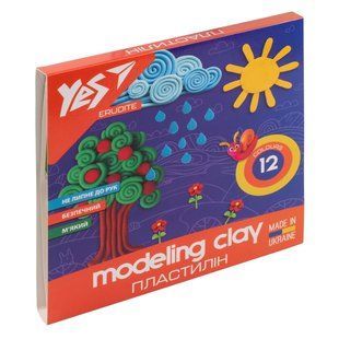 Пластилін YES "Erudite", 12 кол., 240г
