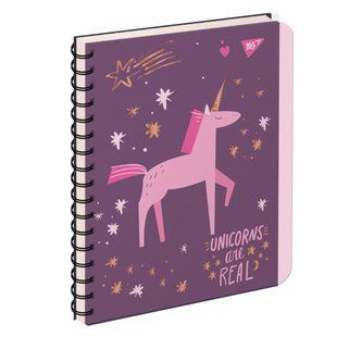 Тетрадь для записей А5/144 пл.обл. UNICORN YES