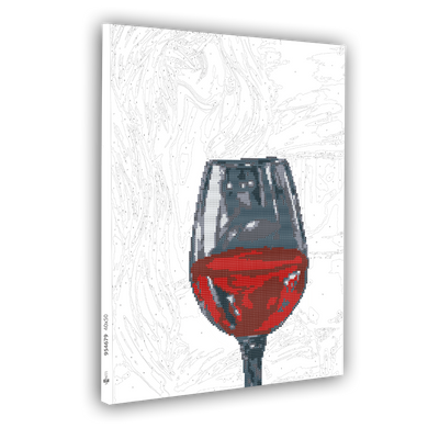 Картина по номерам с алмазной мозаикой SANTI Девушка и вино 40*50 см