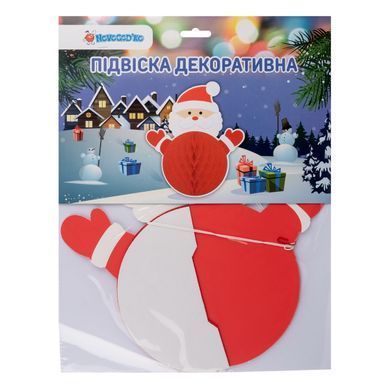 Подвеска-соты бум. 3D Novogod'ko Санта, d-20см