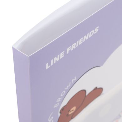 Папка на 20 файлов YES А4 Line Friends с карманом