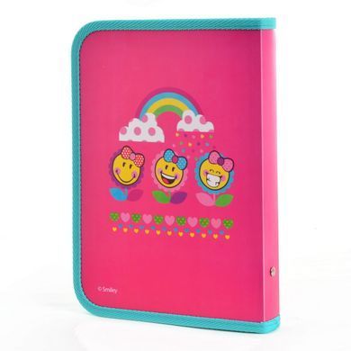 Папка для зошитів пласт. на блискавці B5 "Smiley World"(pink)