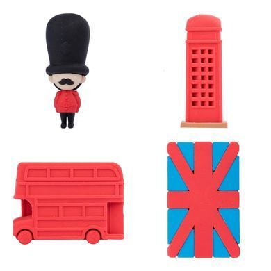 Ластики YES "London", набор 4шт
