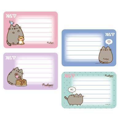Наліпки на зошити Yes Pusheen 8 шт/уп