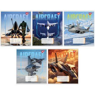 Тетрадь школьная Yes Aircraft 18 листов линия