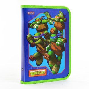 Папка для зошитів пласт. на блискавці B5 "Ninja Turtles"