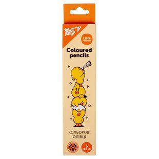 Карандаши цветные YES 6 цв Line Friends
