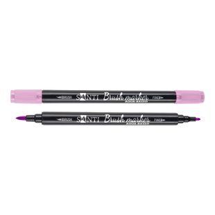 Маркер акварельный SANTI Brush Marker SWB-10 розовый двусторонний