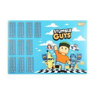Подложка для стола пластиковая Yes Stumble Guys таблица умножения 42*29 см