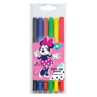 Фломастеры YES 6 цветов Minnie Mouse