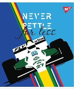 Зошит для записів А5/12 лін. YES "NEVER SETTLE" виб.гибрид.лак