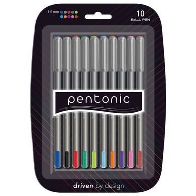 Ручка шариковая LINC Pentonic 1,0 мм набор 10 шт микс цветов