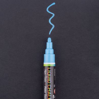 Крейдяний маркер SANTI, блакитний, 5 мм, 9шт/туб
