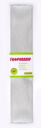 Бумага гофр. металл. сереб. 20% (50см*200см)