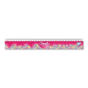 Линейка YES 30 см Sweet cream