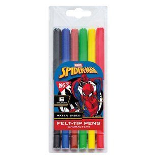 Фломастеры YES 6 цветов Marvel.Spiderman