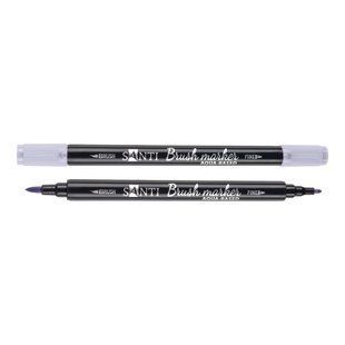 Маркер акварельный SANTI Brush Marker SWB-11 сиреневый двусторонний