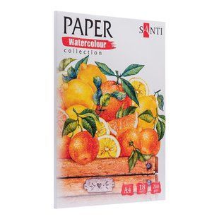 Набор акварельной бумаги SANTI "Botany", А4, "Paper Watercolour Collection", 18 л., 200г/м