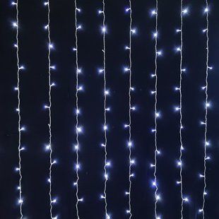 Электрогир. штора Novogod'ko, 272 LED, холодн.белый, 3*2,6 м, мерцание