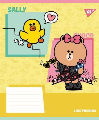 Зошит учнівський шкільний Yes Line Friends Funny А5 12 аркушів коса лінія