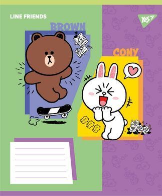 Зошит учнівський шкільний Yes Line Friends Funny А5 12 аркушів коса лінія