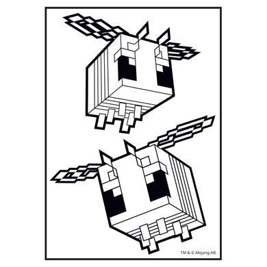 Раскраска А4 Yes Minecraft с наклейками 8 страниц