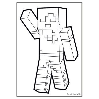 Раскраска А4 Yes Minecraft с наклейками 8 страниц